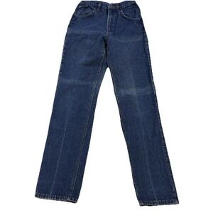 Vintage Lee High Rise Straight Leg Jeans Mom 90s USA Cotton Dark W 9L  25‎ x 32